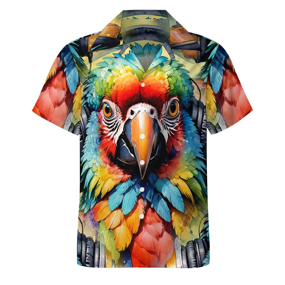 Macaw Beats - Cuban Collar Shirt