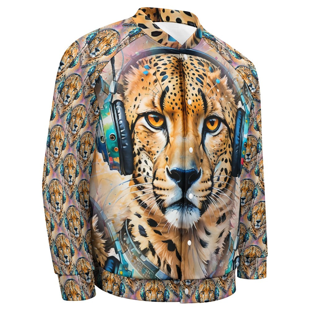 Cheetah Beats - All-Over-Print Baseball Jacket