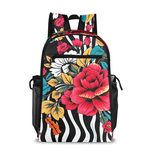 Floral Frenzy - A Vibrant Backpack for the Bold