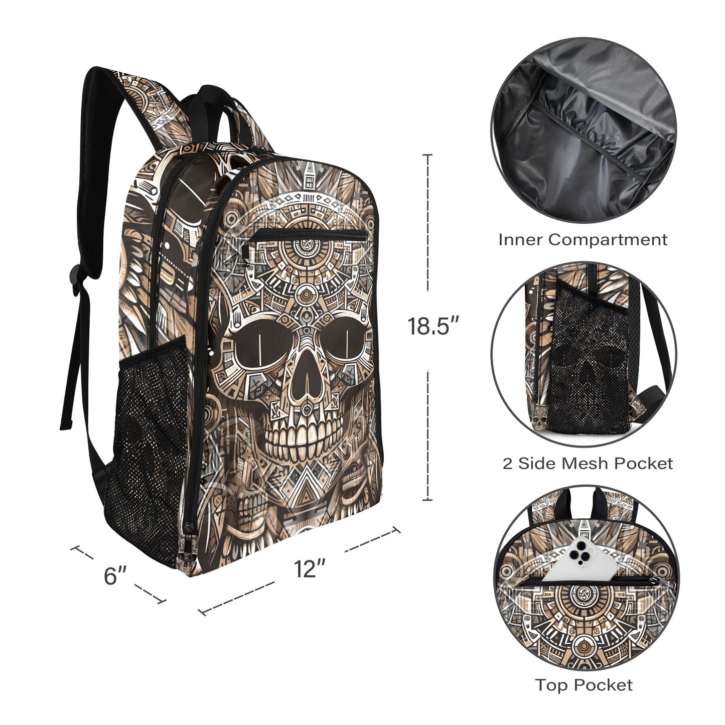 Skull Totem - Tribal Fusion Backpack