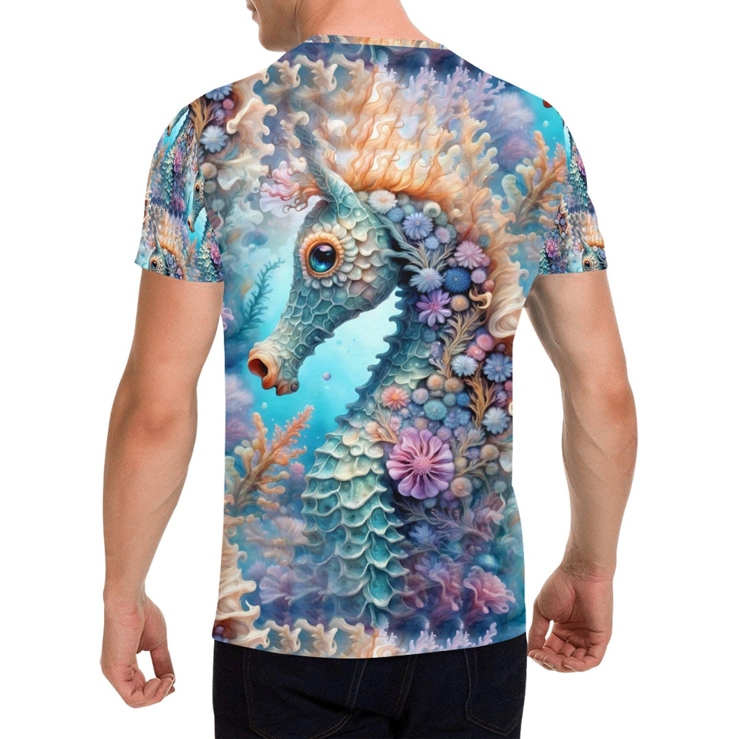 Adorable Seahorse - All Over Print Unisex T-Shirt