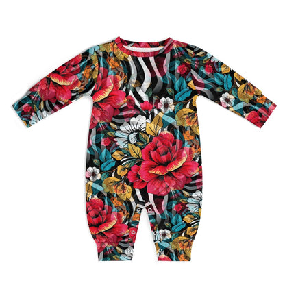 Floral Frenzy Baby Onesie - A Blooming Delight