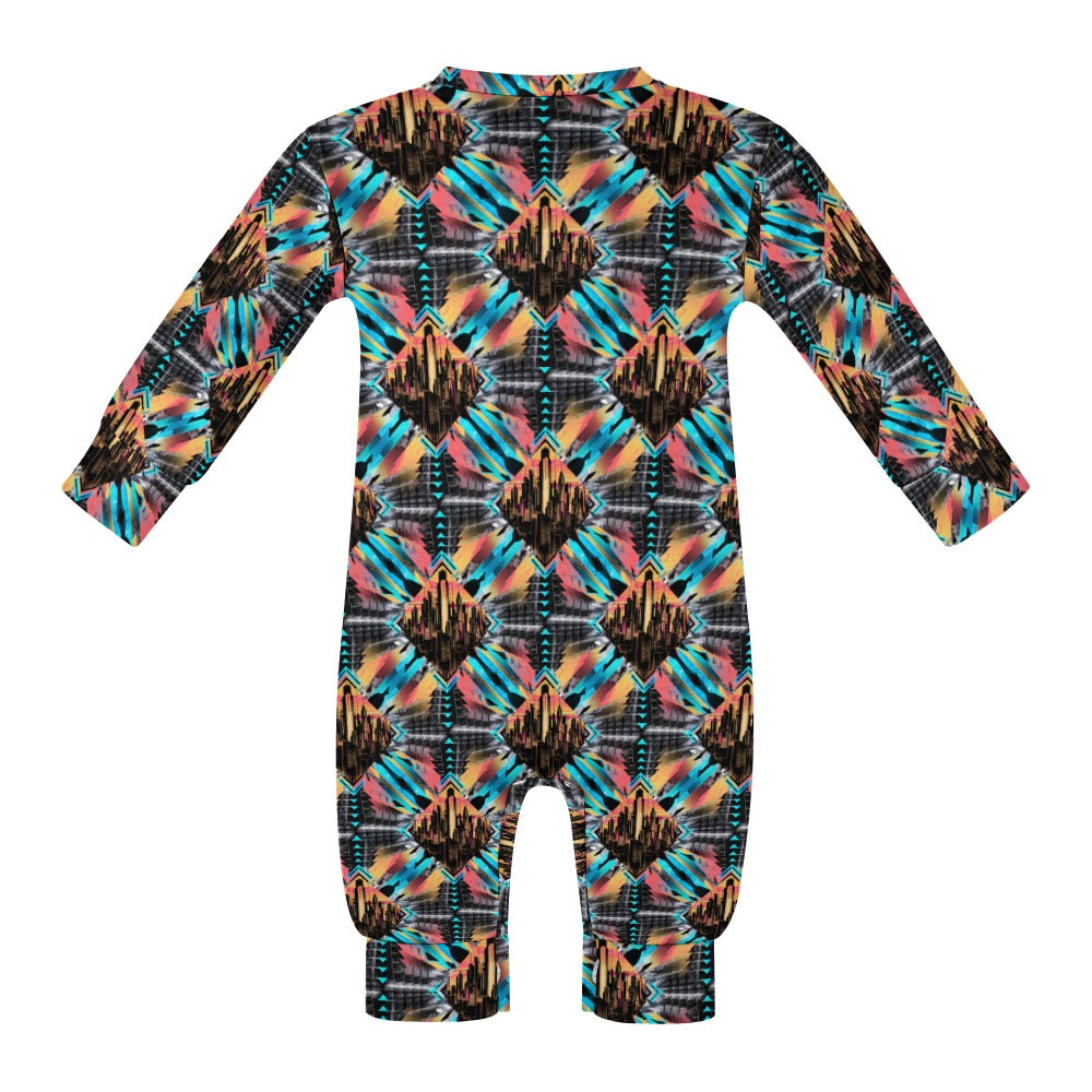 Neon Nights - Patterned Baby Onesie - A Futuristic Vibe