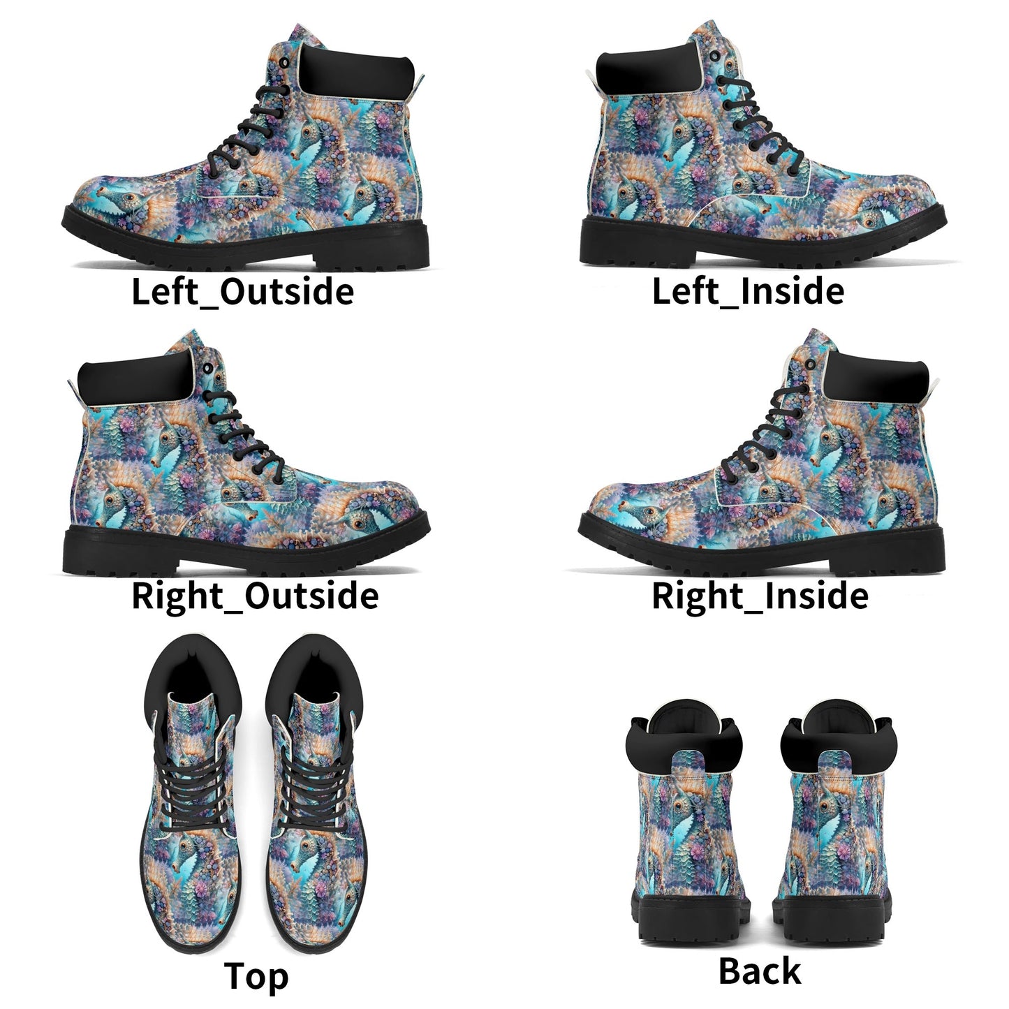 Adorable Seahorse - Men's Underwater Fantasy Boots