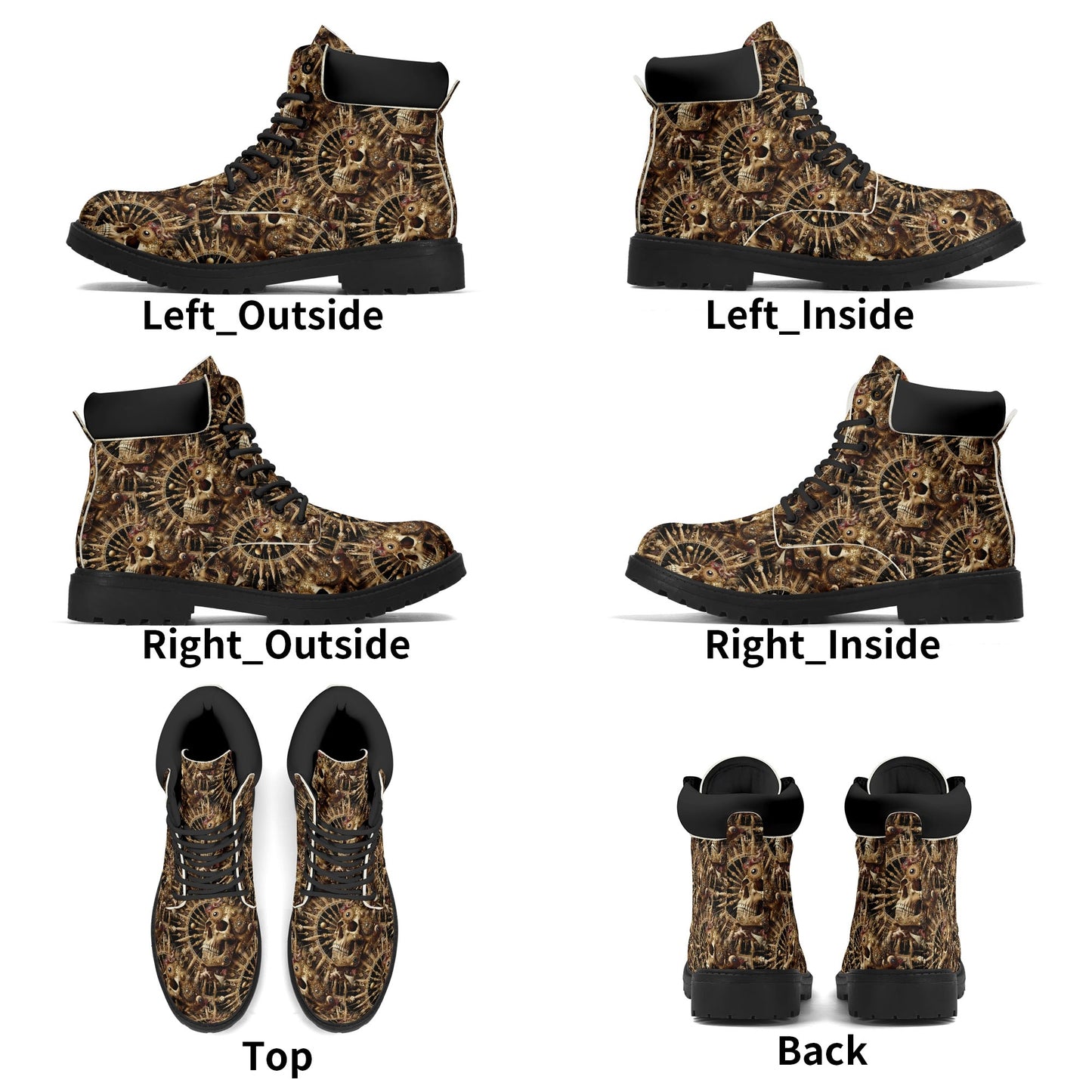 Baroque Bliss - Men's Skull Boots