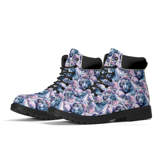 Adorable White Tiger - Men's Fantasy Boots