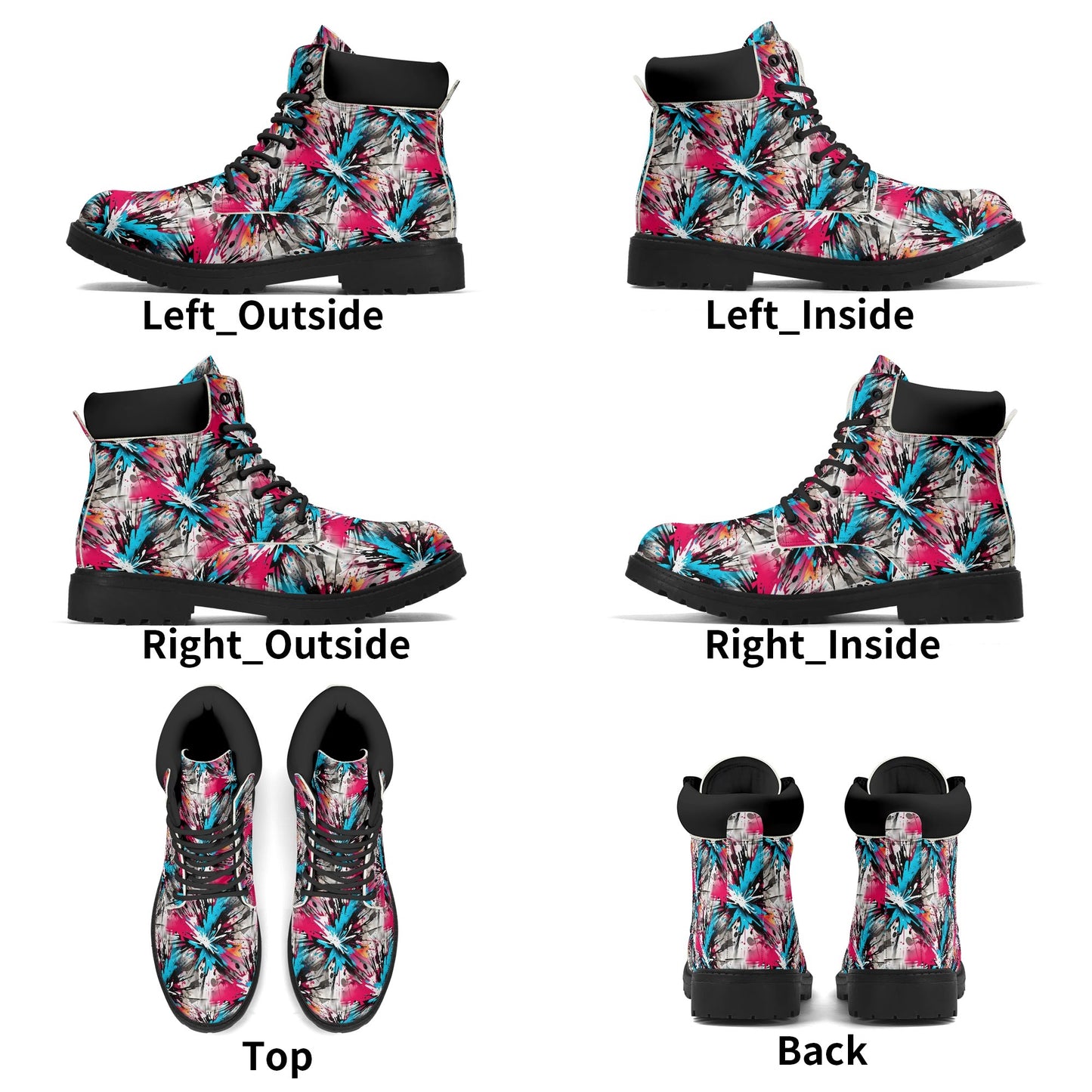 Inked Up - Men's Explosive Art Boots