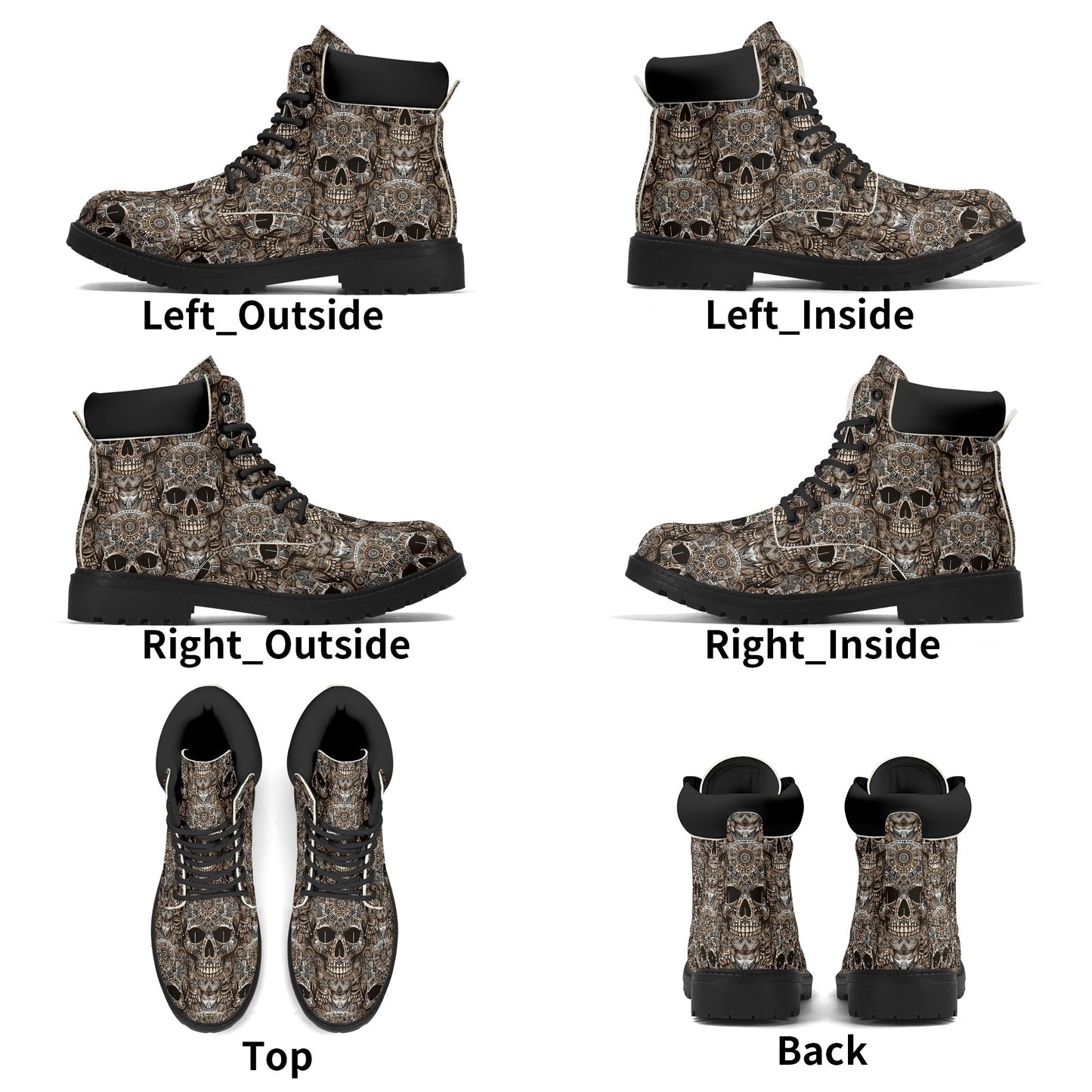 Skull Totem - Men's Tribal Fusion Boots