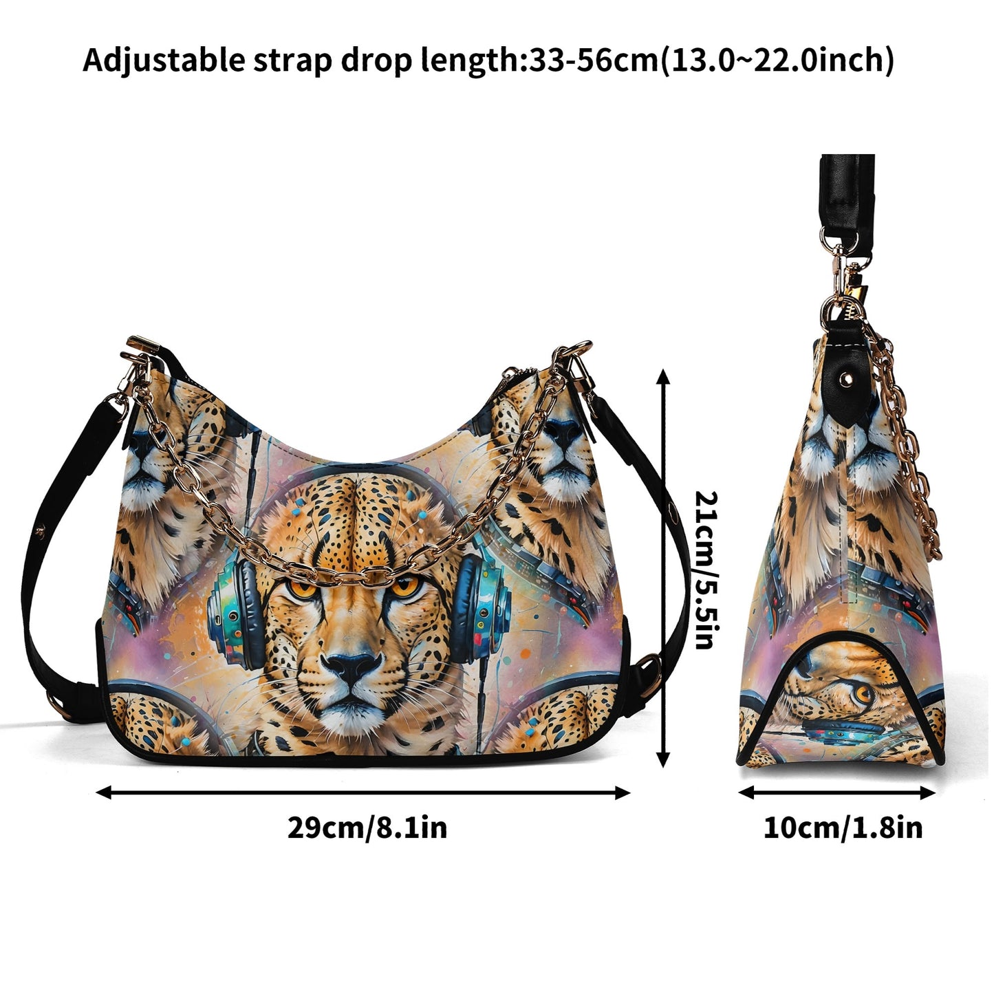 Cheetah Beats - Music Lovers Shoulder Bag