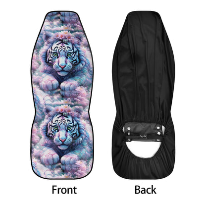 Adorable White Tiger - Car Seat Covers - A Serene Journey