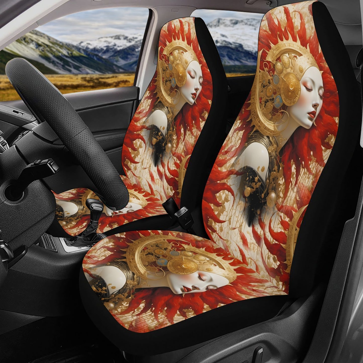 Celestial Rift - Steampunk Fantasy Car Seat Covers