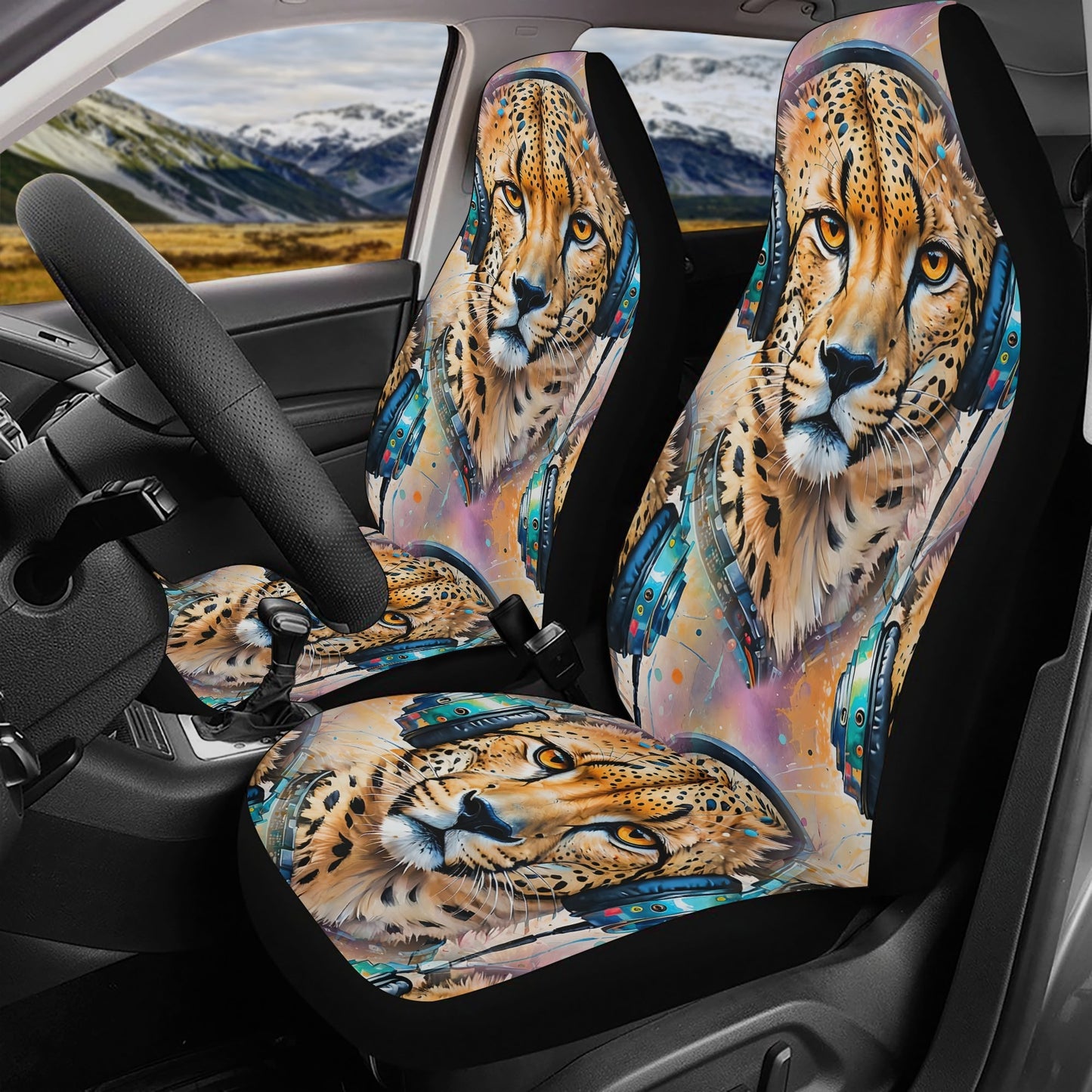 Cheetah Beats - Groove Car Seat Covers