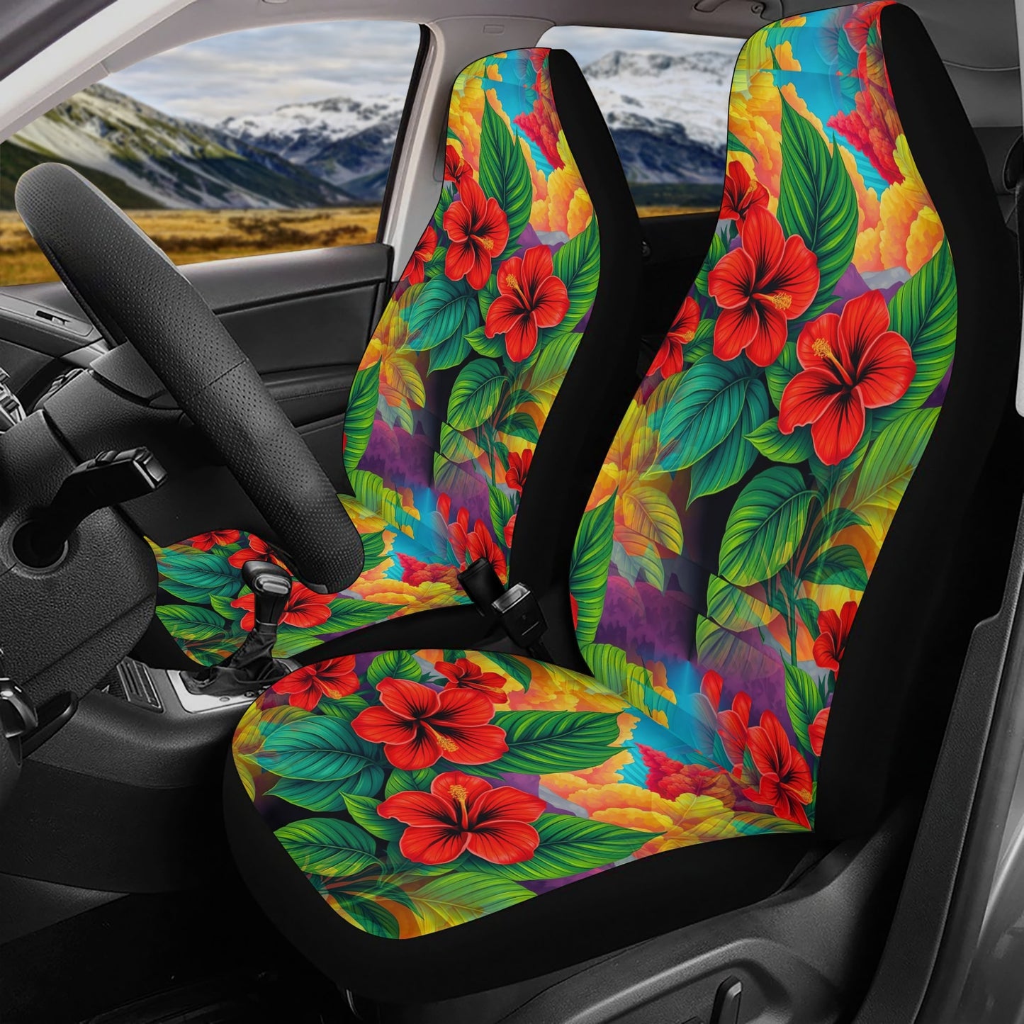 Hibiscus Haven - Tropical Car Seat Covers