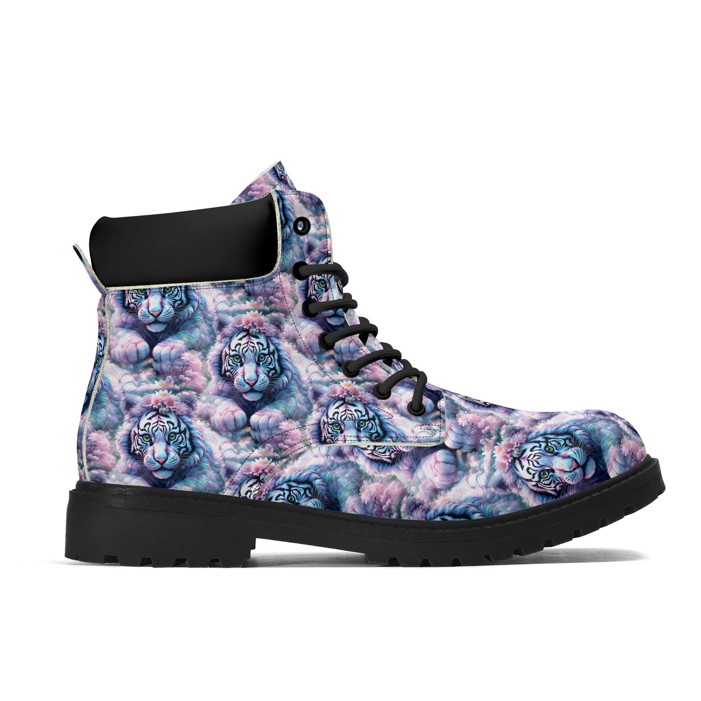 Adorable White Tiger Boots - Whimsical Art