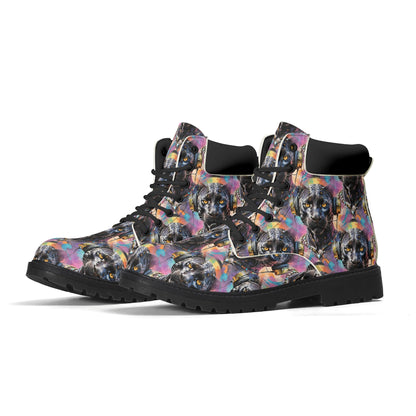 Black Panther Beats - PU Womens Boots - Urban Art