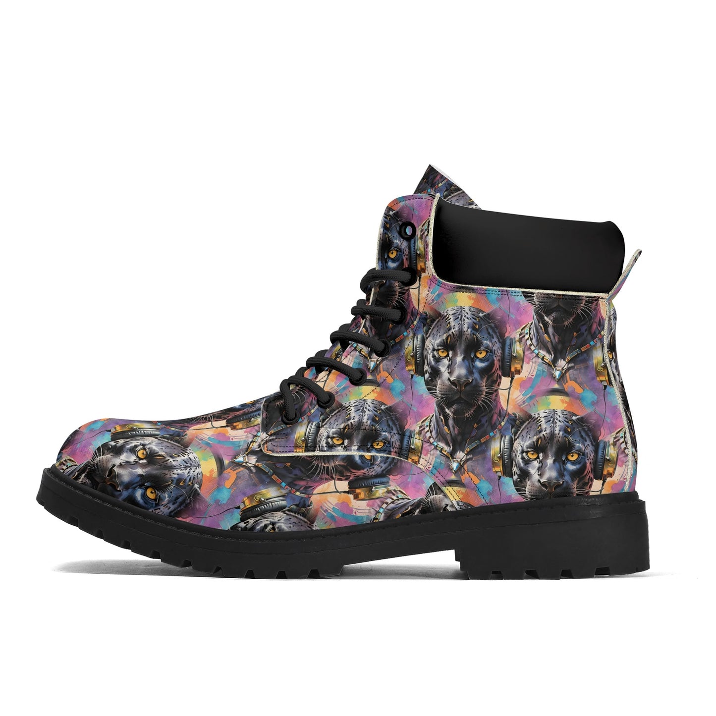 Black Panther Beats - PU Womens Boots - Urban Art