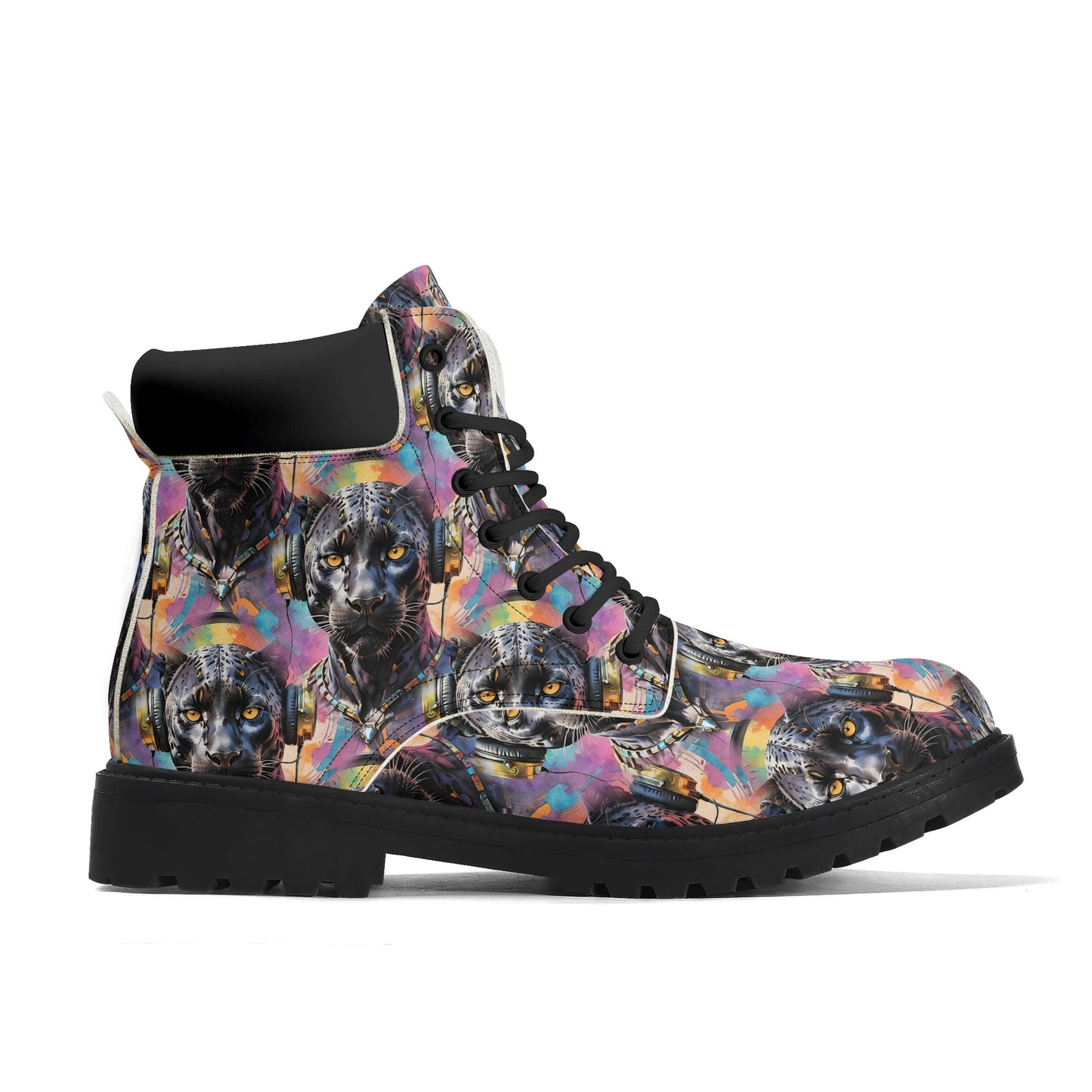 Black Panther Beats - PU Womens Boots - Urban Art