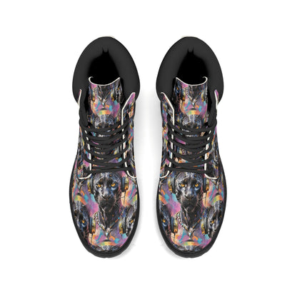 Black Panther Beats - PU Womens Boots - Urban Art