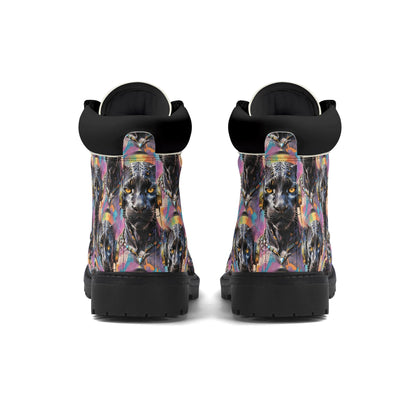 Black Panther Beats - PU Womens Boots - Urban Art