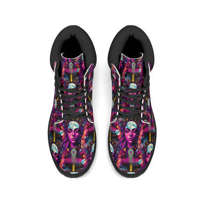 Celestial Chic - Womens Boots - Cosmic Art