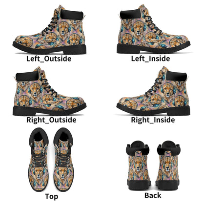 Cheetah Beats - Womens Boots - Urban Jungle Art