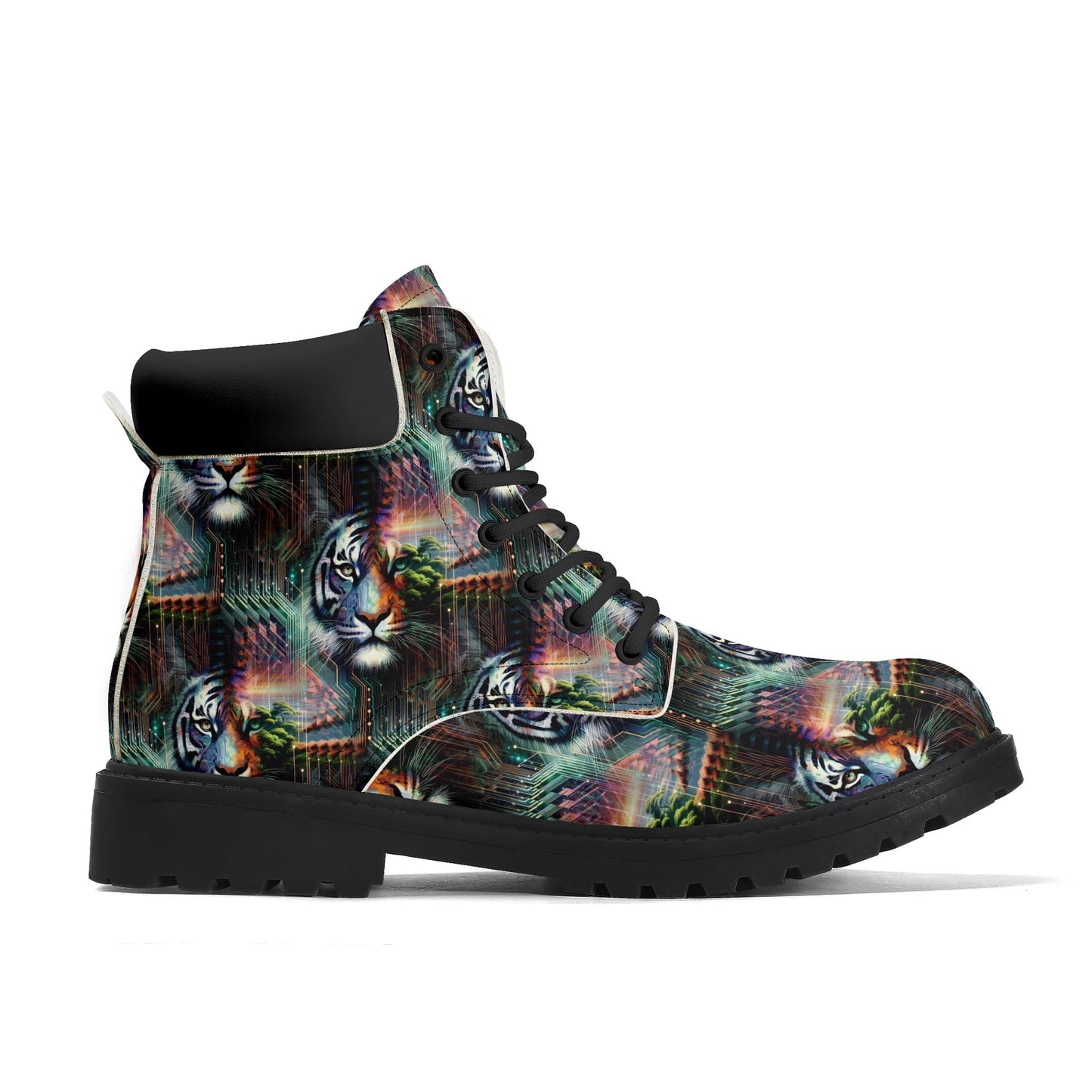 Cybernetic Jungle - Womens PU Leather Boots