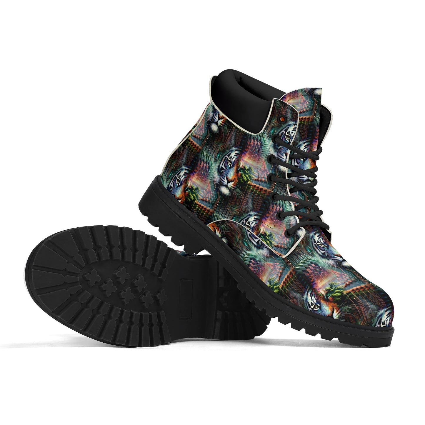 Cybernetic Jungle - Womens PU Leather Boots