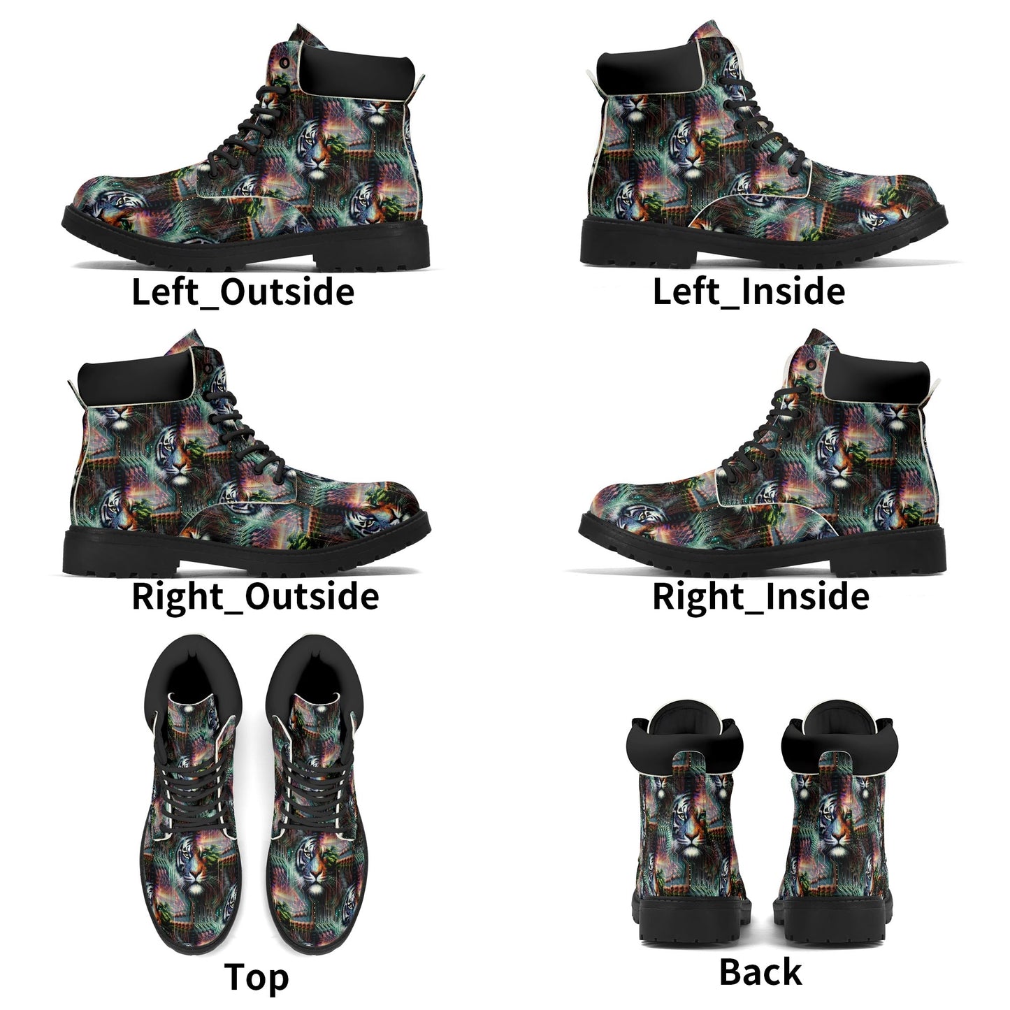 Cybernetic Jungle - Womens PU Leather Boots