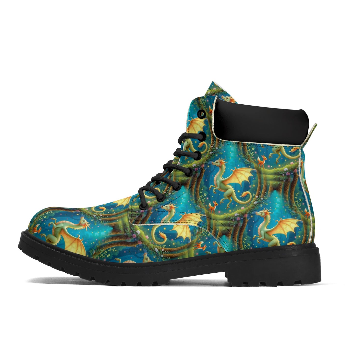 Dragons Daydream - Enchanted Forest Womens PU Leather Boots