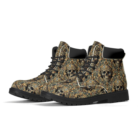 Forbidden Luxury - Mystic Skull Womens PU Leather Boots