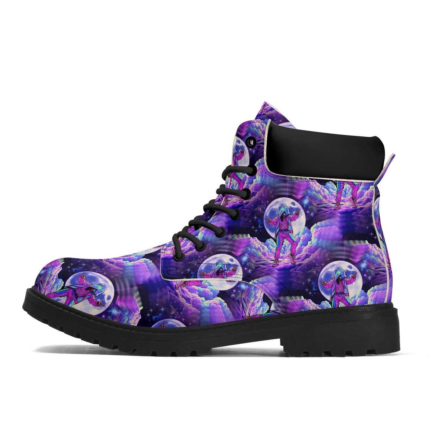 Galaxy Groove - Cosmic Womens PU Leather Boots