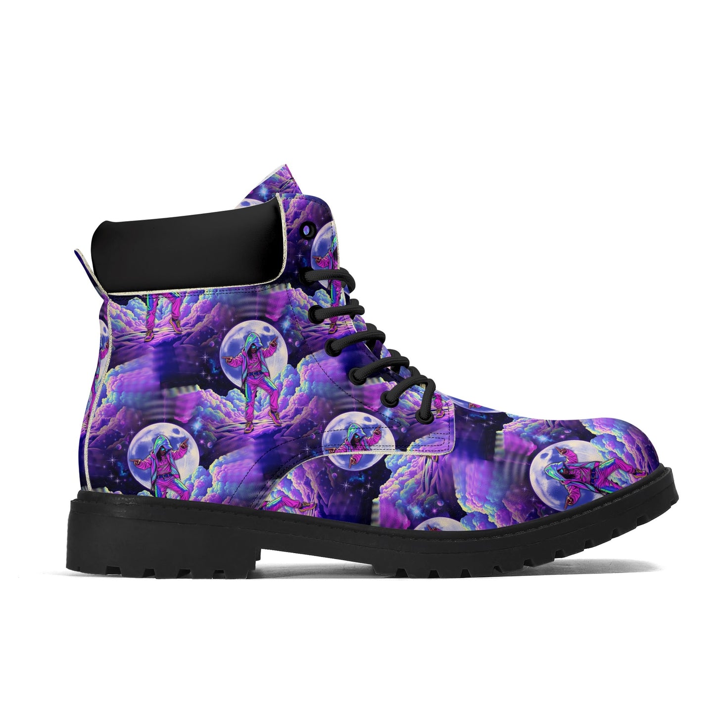 Galaxy Groove - Cosmic Womens PU Leather Boots