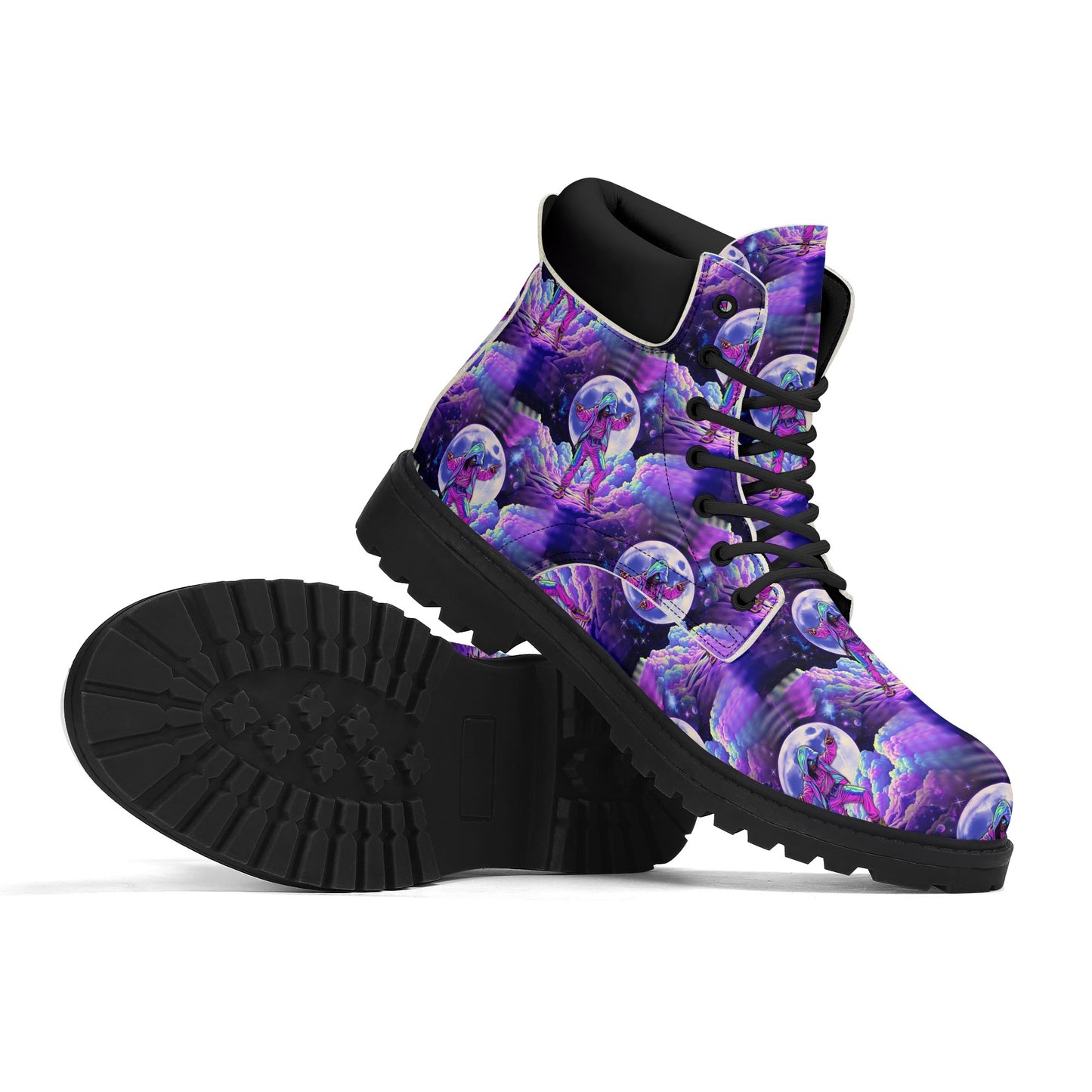 Galaxy Groove - Cosmic Womens PU Leather Boots