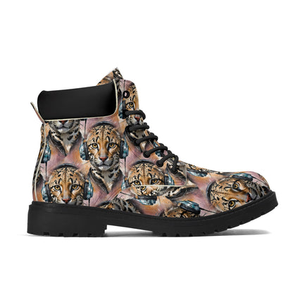 Ocelot Beats - Groovy Womens PU Leather Boots