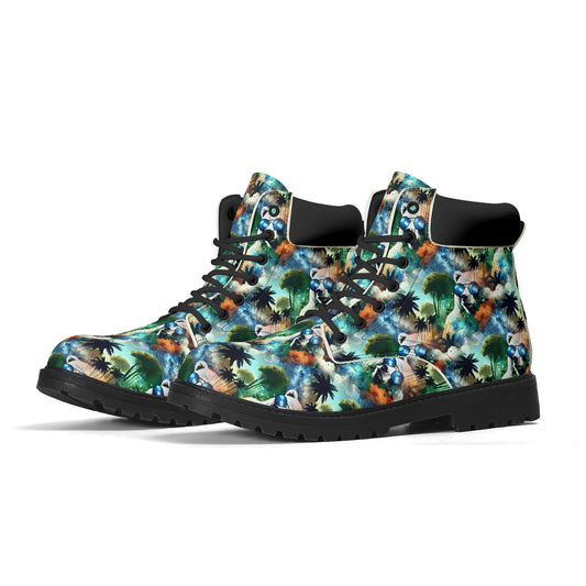 Shades in Paradise - Cosmic Jungle Womens PU Leather Boots