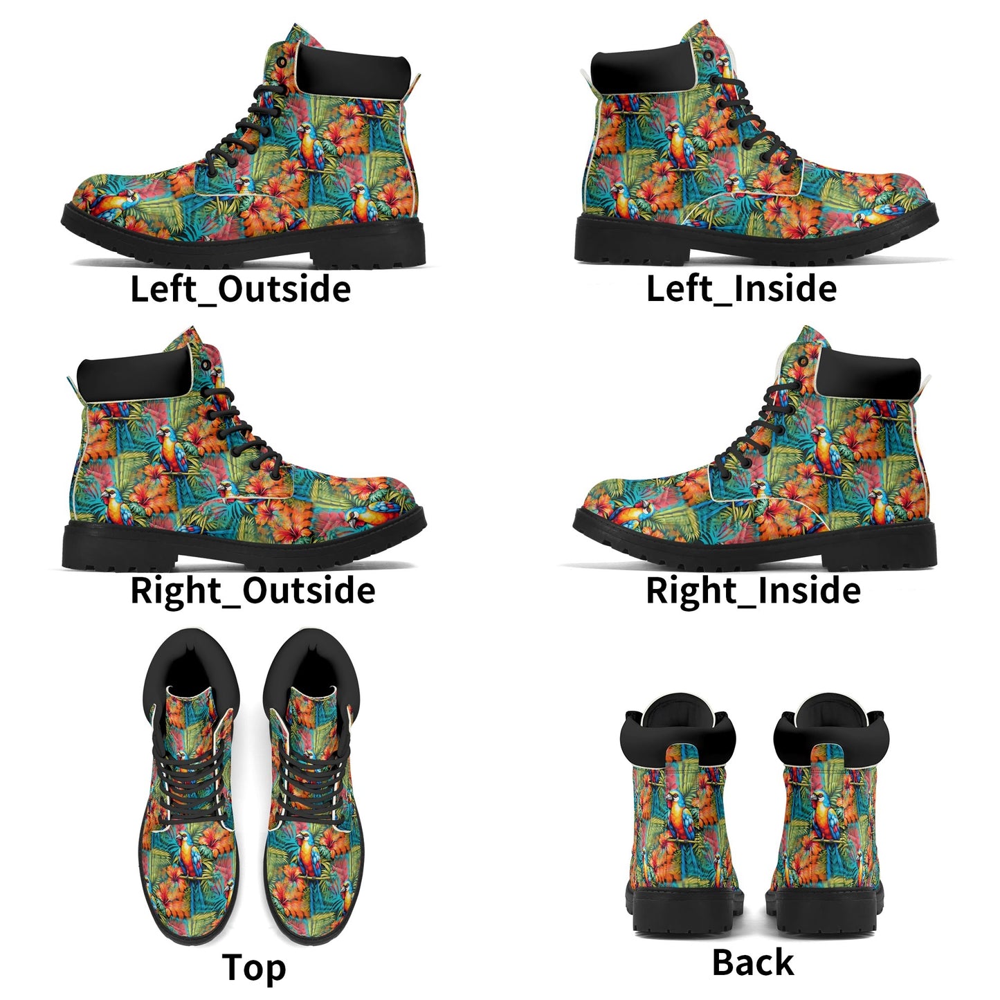 Tropical Paradise - Womens PU Leather Boots