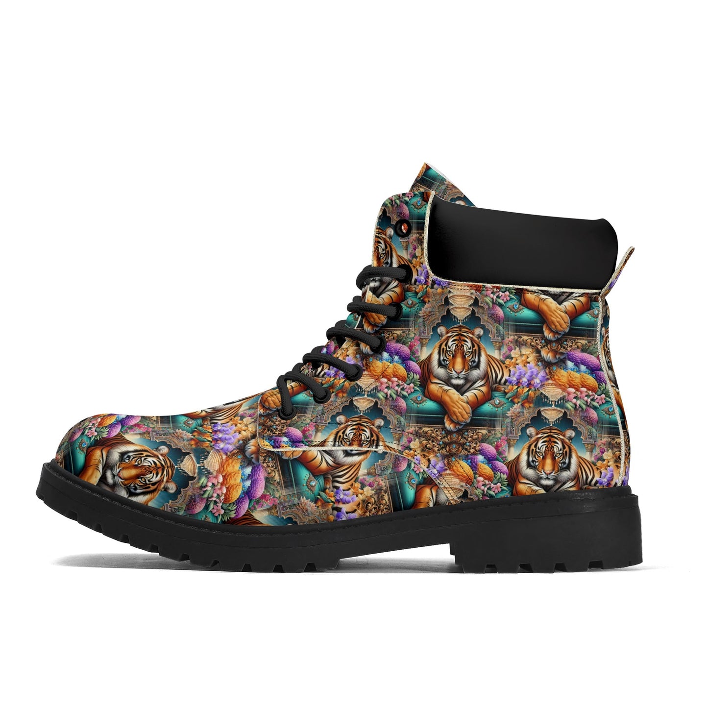 Wild Couture - Regal Tiger Womens PU Leather Boots