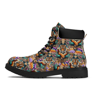 Wild Couture - Regal Tiger Womens PU Leather Boots