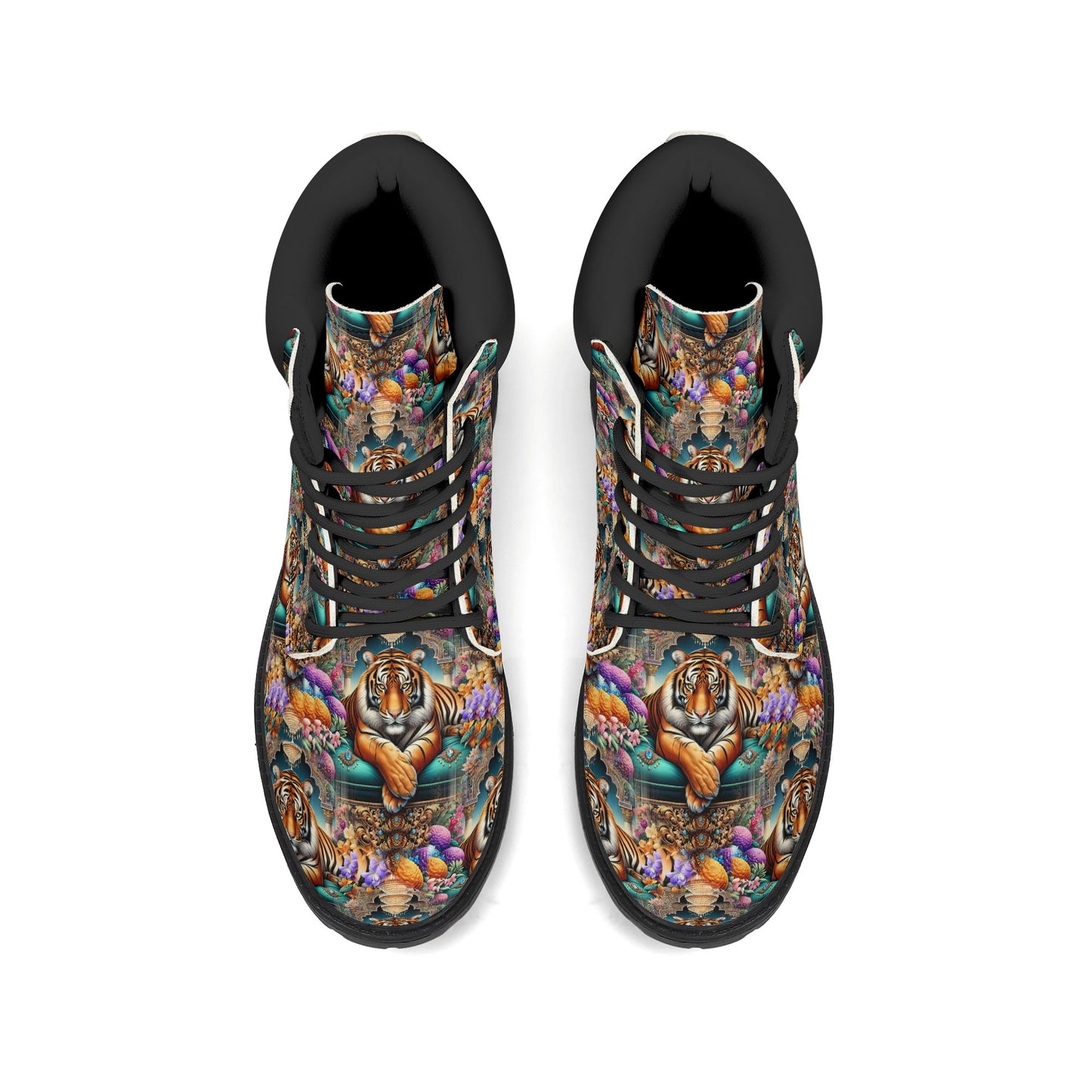 Wild Couture - Regal Tiger Womens PU Leather Boots