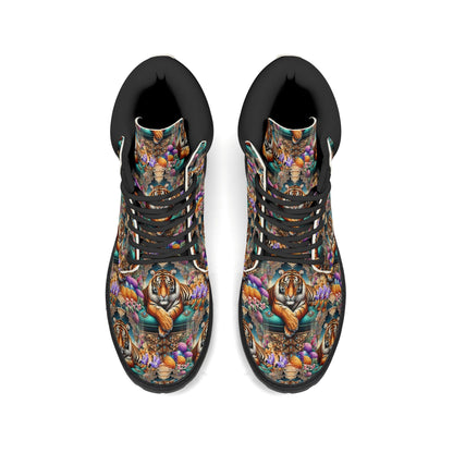 Wild Couture - Regal Tiger Womens PU Leather Boots