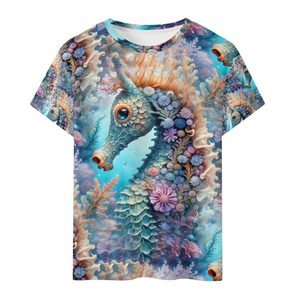 Adorable Seahorse - Underwater Fantasy Kids T-Shirt