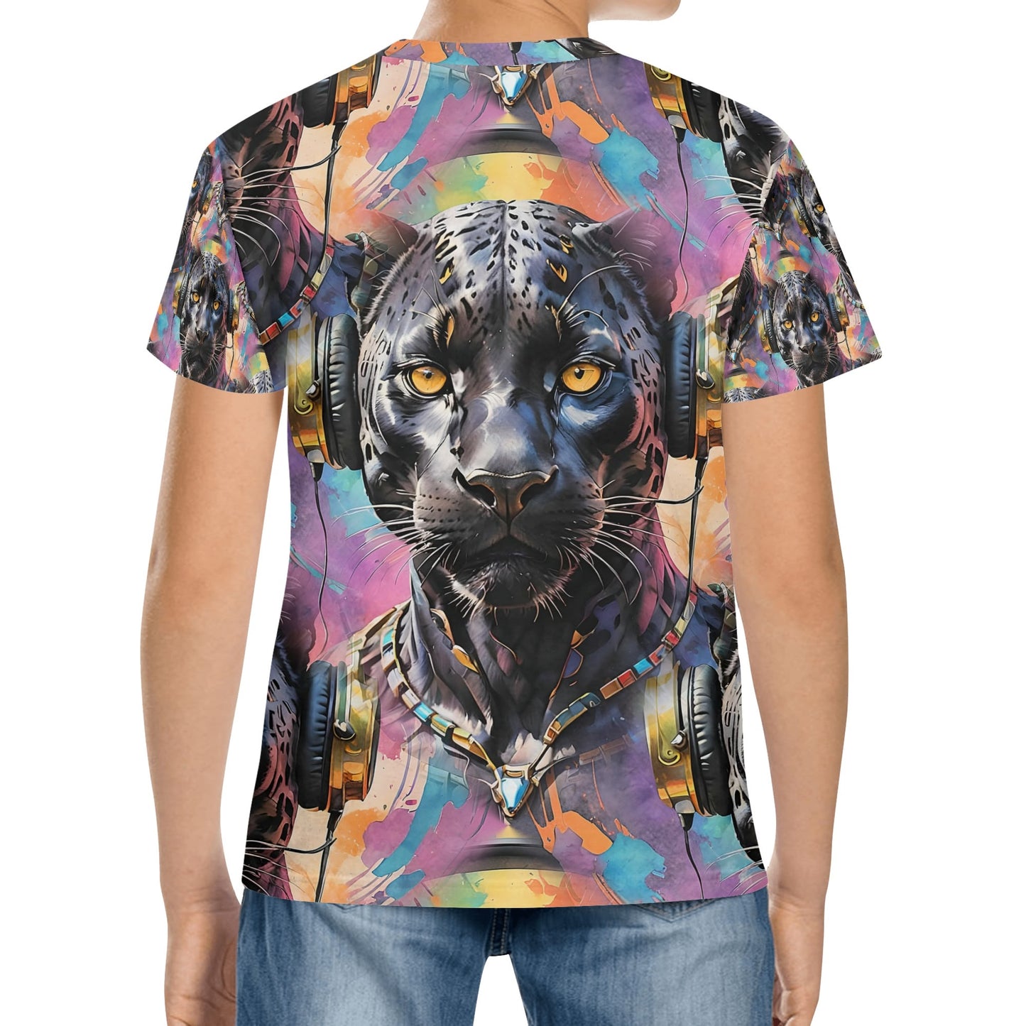 Black Panther Beats - Groovy Cat Kids T-Shirt