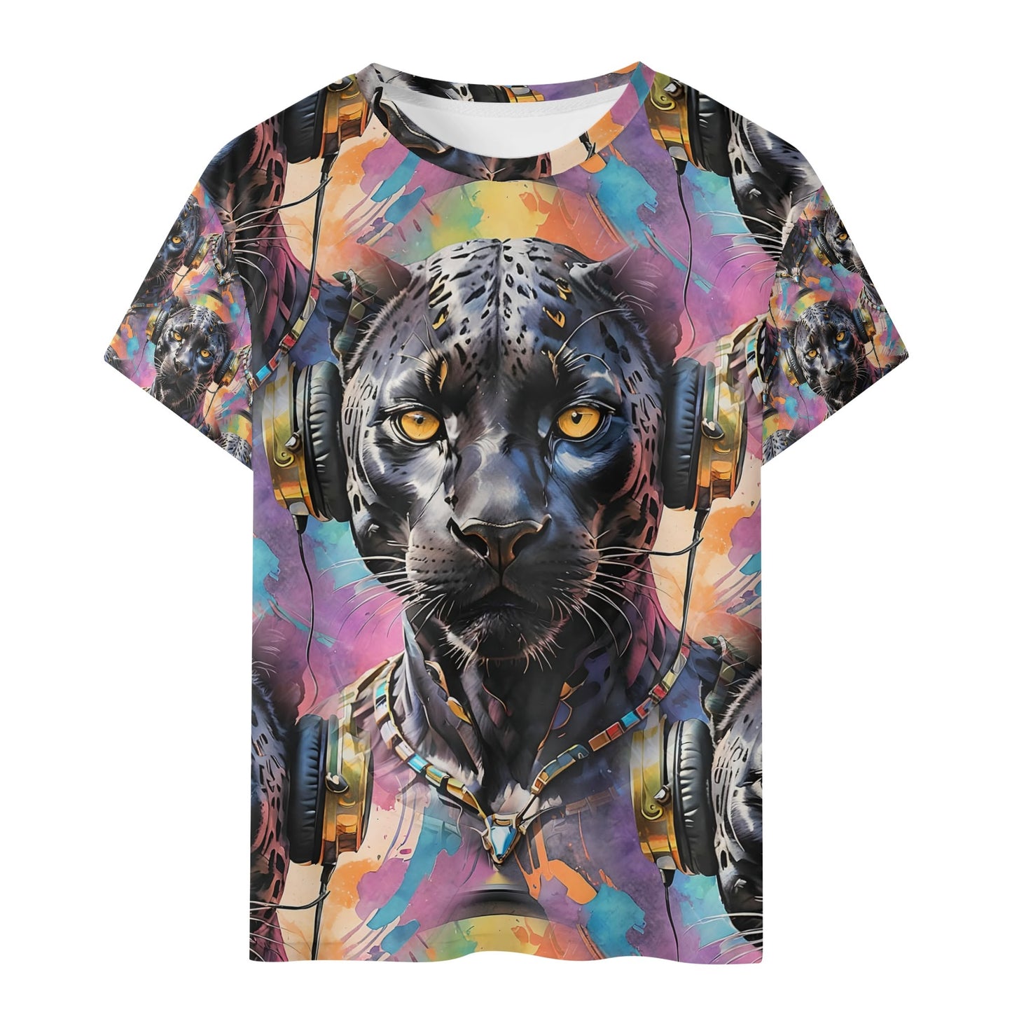 Black Panther Beats - Groovy Cat Kids T-Shirt