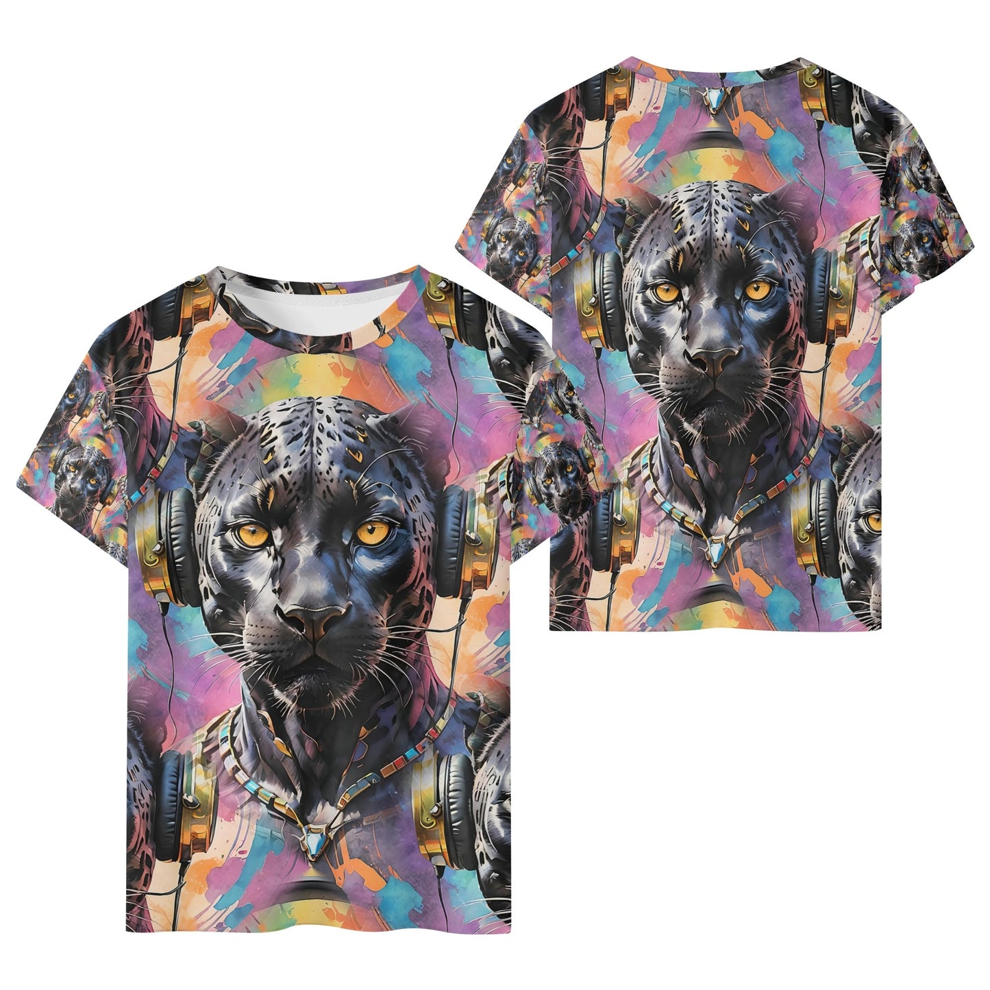 Black Panther Beats - Groovy Cat Kids T-Shirt