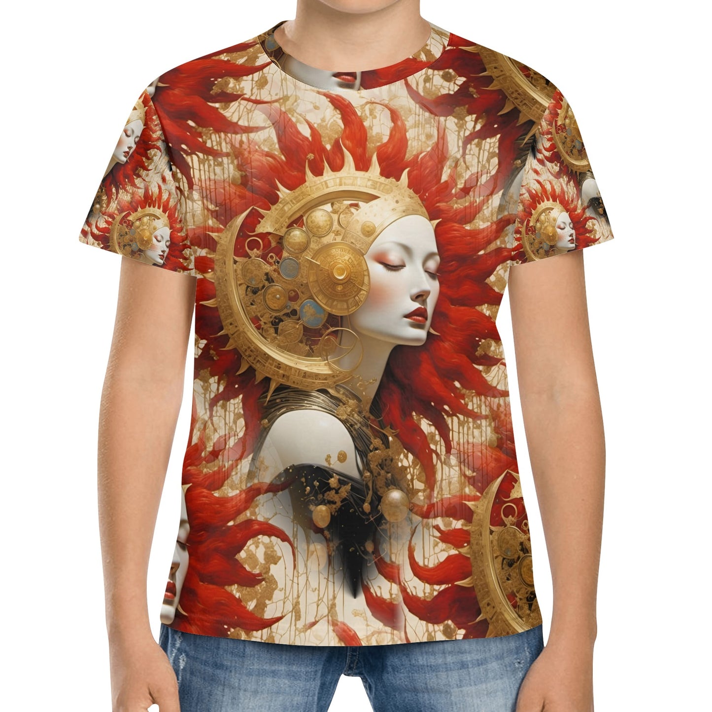 Celestial Rift - Steampunk Fantasy Kids T-Shirt