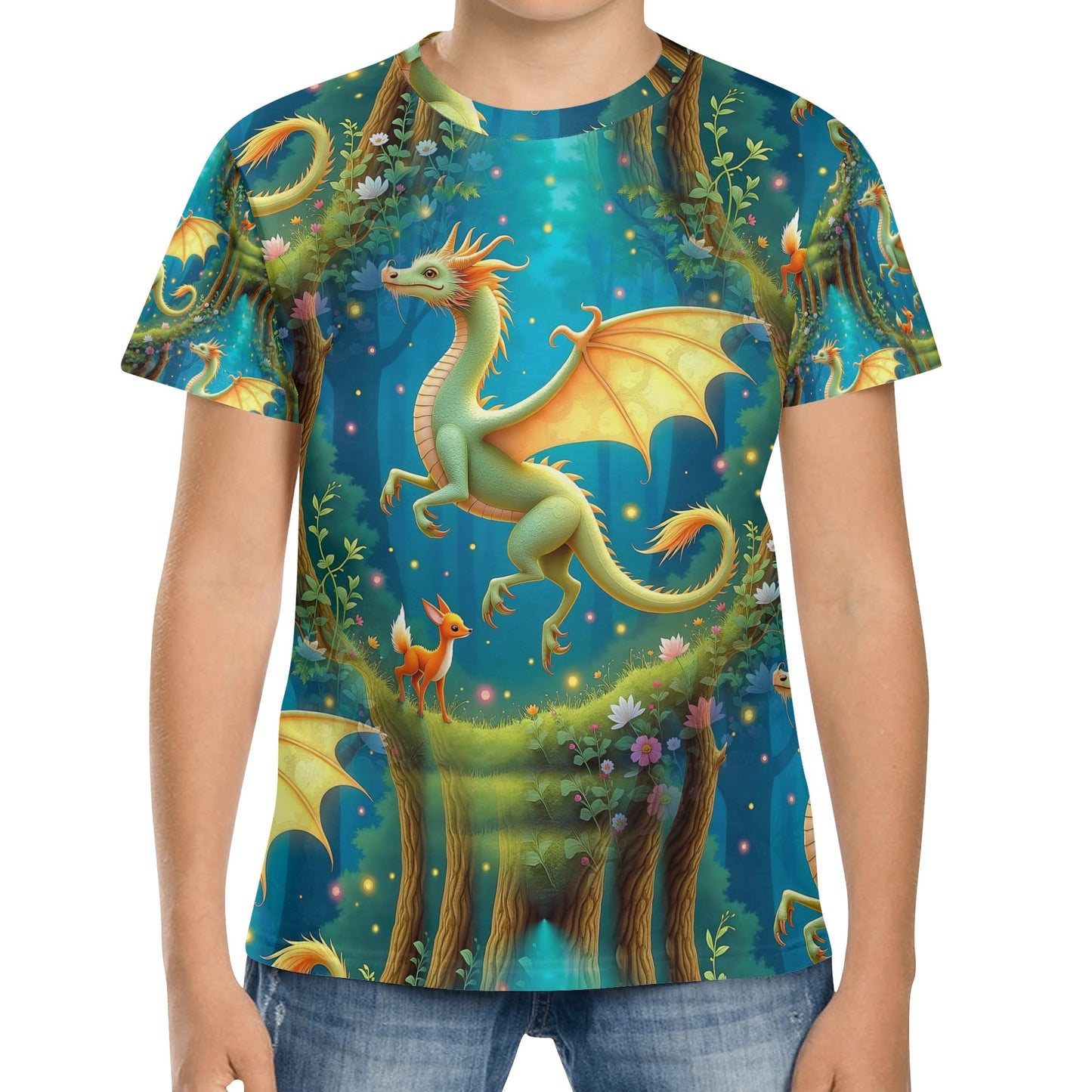 Dragons Daydream - Enchanted Forest Kids T-Shirt