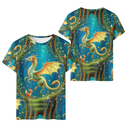 Dragons Daydream - Enchanted Forest Kids T-Shirt