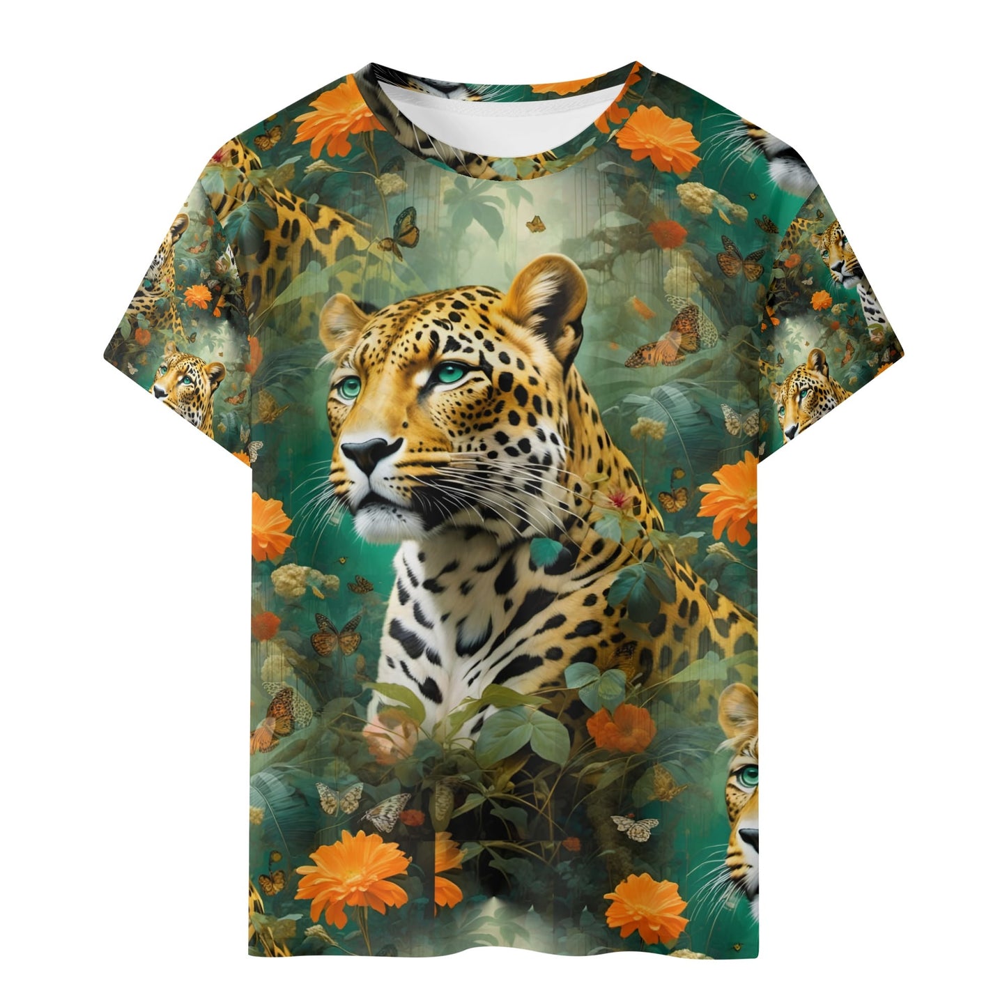 Leopard Flora - Jungle Dreams Kids T-Shirt