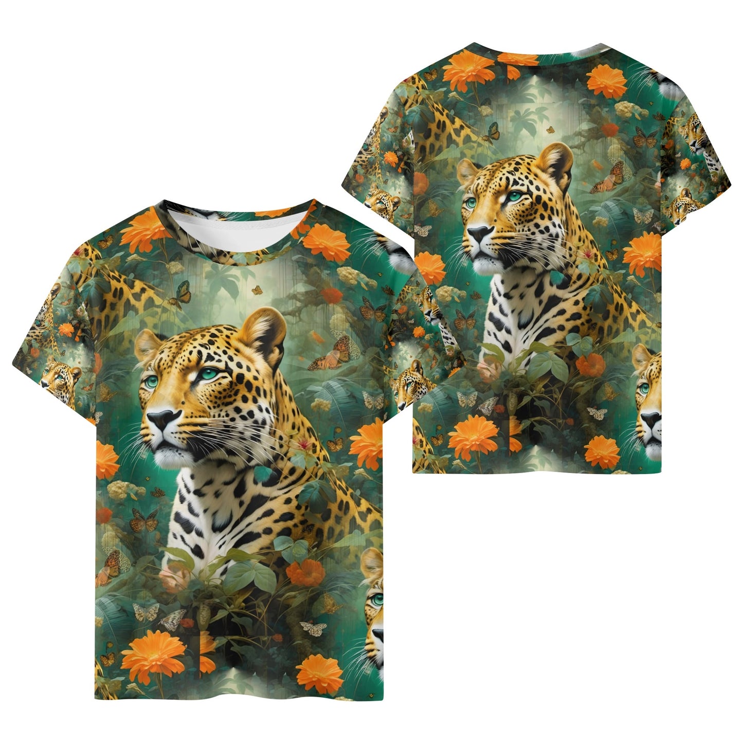 Leopard Flora - Jungle Dreams Kids T-Shirt