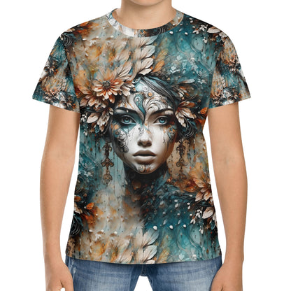 Seraph Shade - Mystical Portrait Kids T-Shirt